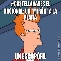 #CASTELLANADES EL NACIONAL: UN "MIRÓN" A LA PLATJA UN ESCOPÒFIL