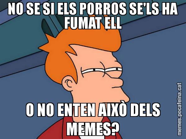 NO SE SI ELS PORROS SE'LS HA FUMAT ELL O NO ENTEN AIXÒ DELS MEMES? - Futurama Fry