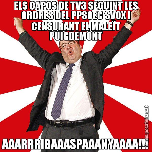 ELS CAPOS DE TV3 SEGUINT LES ORDRES DEL PPSOEC'SVOX I CENSURANT EL MALEÏT PUIGDEMONT AAARRRIBAAASPAAANYAAAA!!! - Miquel Iceta - 27S