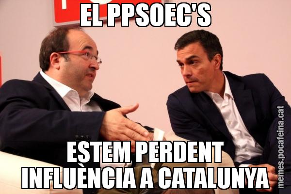 EL PPSOEC'S ESTEM PERDENT INFLUÈNCIA A CATALUNYA