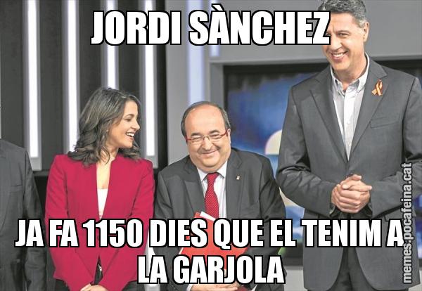 JORDI SÀNCHEZ JA FA 1150 DIES QUE EL TENIM A LA GARJOLA