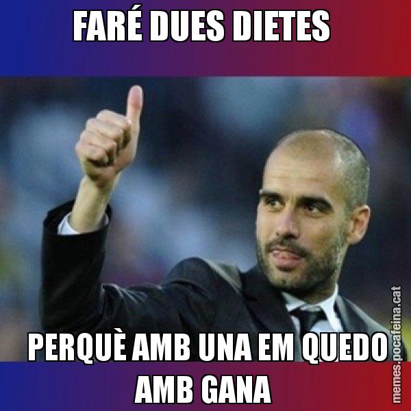 FARÉ DUES DIETES   PERQUÈ AMB UNA EM QUEDO AMB GANA - Pep Guardiola