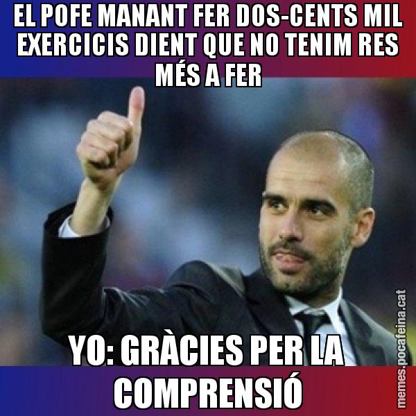 EL POFE MANANT FER DOS-CENTS MIL EXERCICIS DIENT QUE NO TENIM RES MÉS A FER YO: GRÀCIES PER LA COMPRENSIÓ - Pep Guardiola