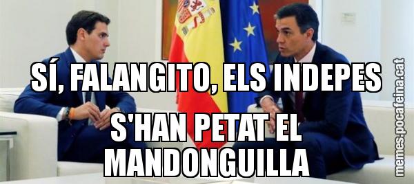 SÍ, FALANGITO, ELS INDEPES S'HAN PETAT EL MANDONGUILLA