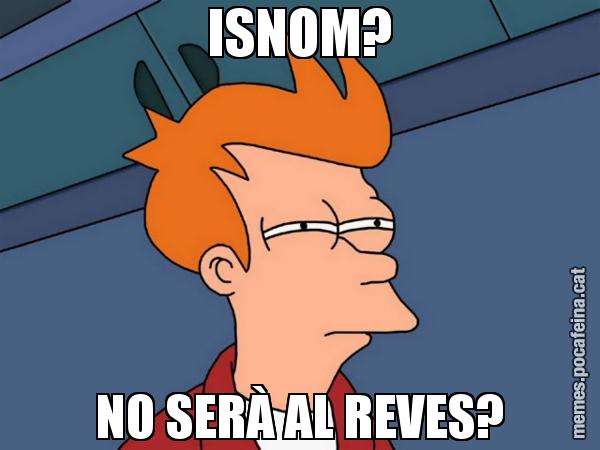 ISNOM? NO SERÀ AL REVES? - Futurama Fry