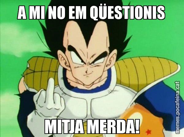 A MI NO EM QÜESTIONIS MITJA MERDA! - Vegeta