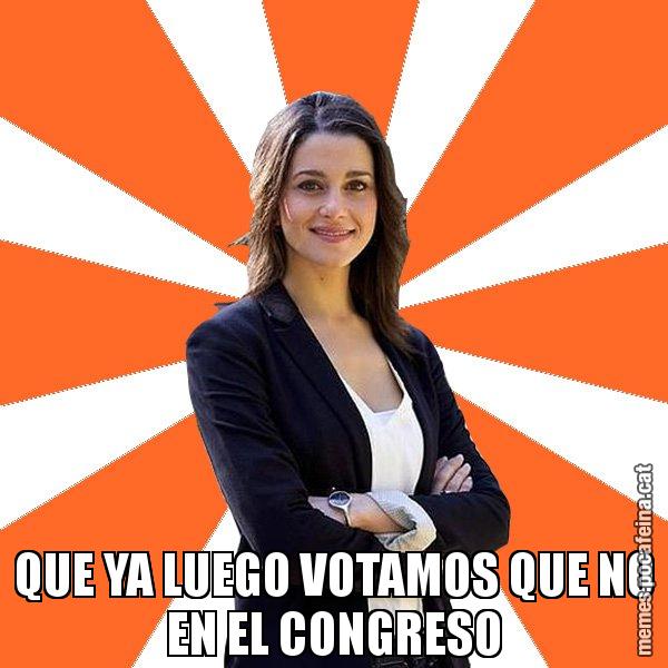 QUE YA LUEGO VOTAMOS QUE NO EN EL CONGRESO - Inés Arrimadas - 27S