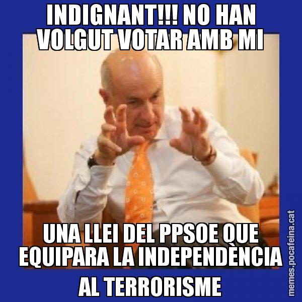 INDIGNANT!!! NO HAN VOLGUT VOTAR AMB MI UNA LLEI DEL PPSOE QUE EQUIPARA LA INDEPENDÈNCIA AL TERRORISME - Duran i Lleida