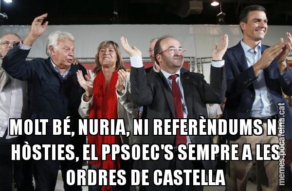 MOLT BÉ, NURIA, NI REFERÈNDUMS NI HÒSTIES, EL PPSOEC'S SEMPRE A LES ORDRES DE CASTELLA