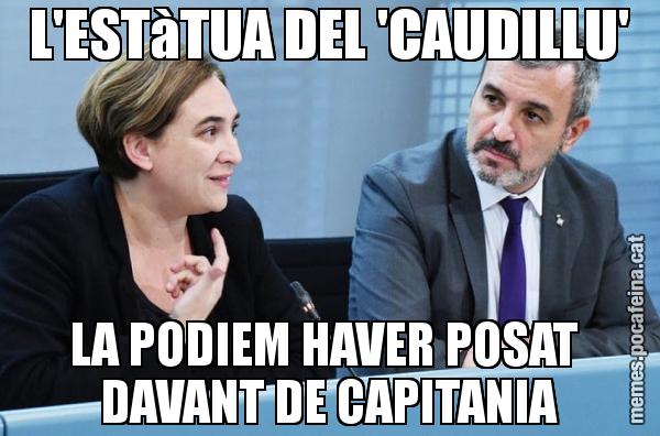 L'ESTàTUA DEL 'CAUDILLU' LA PODIEM HAVER POSAT  DAVANT DE CAPITANIA