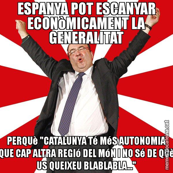 ESPANYA POT ESCANYAR ECONòMICAMENT LA GENERALITAT PERQUè "CATALUNYA Té MéS AUTONOMIA QUE CAP ALTRA REGIó DEL MóN I NO Sé DE QUè US QUEIXEU BLABLABLA..." - Miquel Iceta - 27S