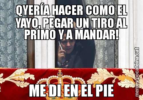 QYERÍA HACER COMO EL YAYO, PEGAR UN TIRO AL PRIMO Y A MANDAR! ME DI EN EL PIE