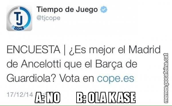 A: NO       B: OLA K ASE