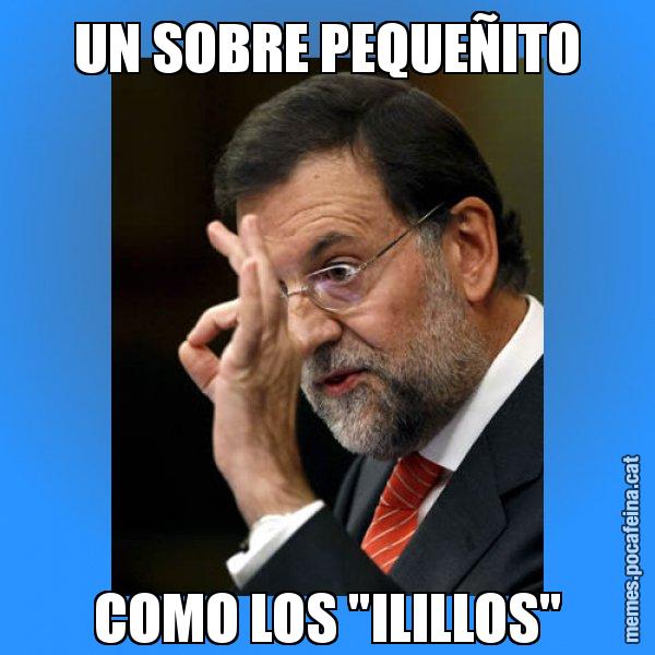 UN SOBRE PEQUEÑITO COMO LOS "ILILLOS" - Rajoy Zero