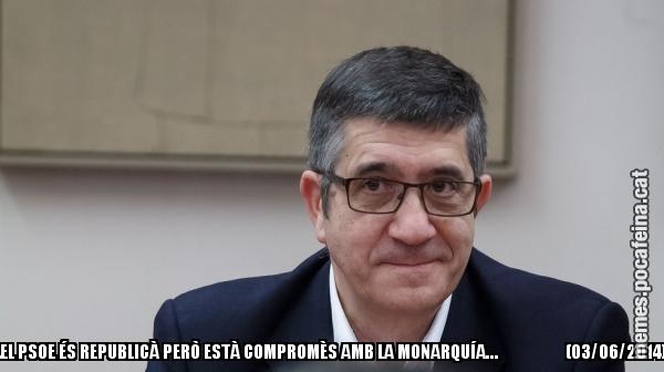 …EL PSOE ÉS REPUBLICÀ PERÒ ESTÀ COMPROMÈS AMB LA MONARQUÍA…                     (03/06/2014)