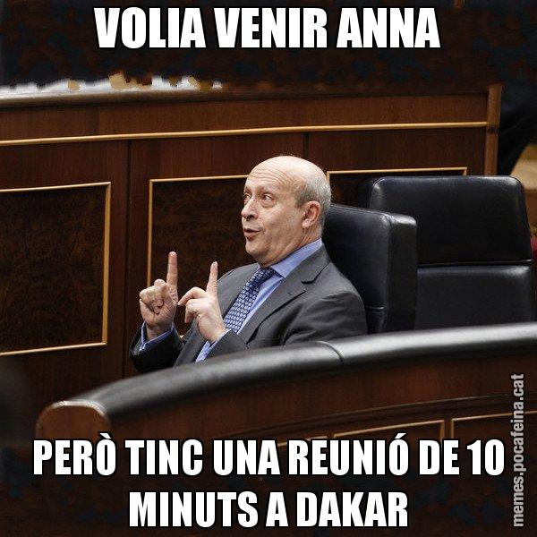 VOLIA VENIR ANNA PERÒ TINC UNA REUNIÓ DE 10 MINUTS A DAKAR - Ministre Wert