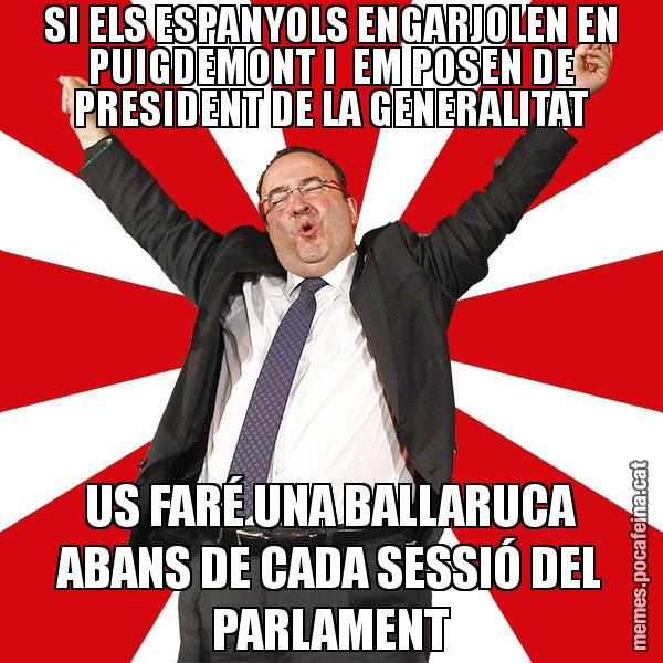 SI ELS ESPANYOLS ENGARJOLEN EN PUIGDEMONT I EM POSEN DE PRESIDENT DE LA GENERALITAT US FARÉ UNA BALLARUCA ABANS DE CADA SESSIÓ DEL PARLAMENT - Miquel Iceta - 27S