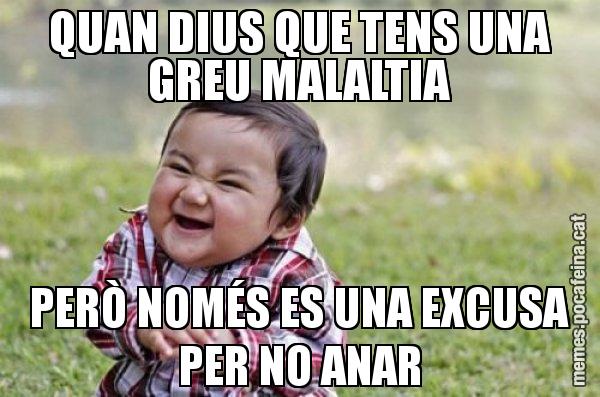 QUAN DIUS QUE TENS UNA GREU MALALTIA PERÒ NOMÉS ES UNA EXCUSA PER NO ANAR - El diabòlic nen asiàtic