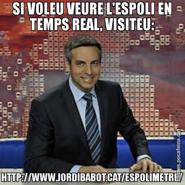 SI VOLEU VEURE L'ESPOLI EN TEMPS REAL, VISITEU: HTTP://WWW.JORDIBABOT.CAT/ESPOLIMETRE/ - Trollicer