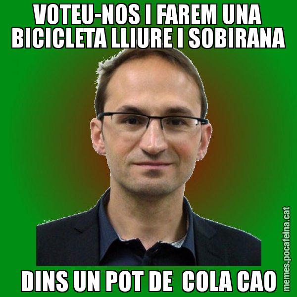 VOTEU-NOS I FAREM UNA BICICLETA LLIURE I SOBIRANA DINS UN POT DE  COLA CAO - Joan Herrera