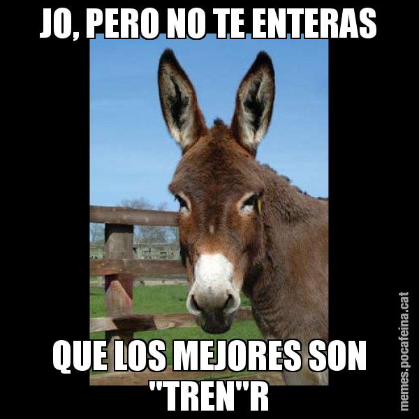 JO, PERO NO TE ENTERAS QUE LOS MEJORES SON "TREN"R - El burro Català