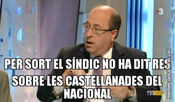 PER SORT EL SÍNDIC NO HA DIT RES SOBRE LES CASTELLANADES DEL NACIONAL