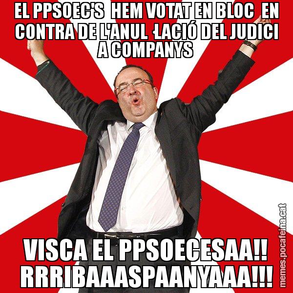 EL PPSOEC'S HEM VOTAT EN BLOC EN CONTRA DE L'ANUL·LACIÓ DEL JUDICI A COMPANYS VISCA EL PPSOECESAA!! RRRIBAAASPAANYAAA!!! - Miquel Iceta - 27S