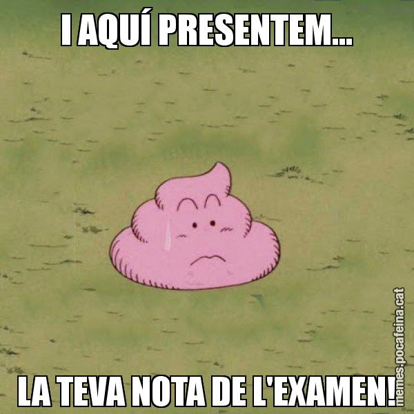 I AQUÍ PRESENTEM... LA TEVA NOTA DE L'EXAMEN! - Caca