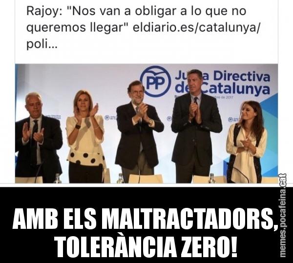 AMB ELS MALTRACTADORS, TOLERÀNCIA ZERO!