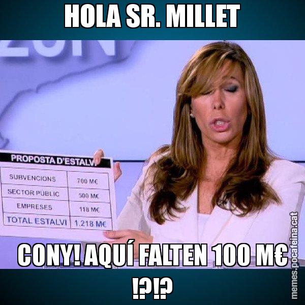 HOLA SR. MILLET CONY! AQUÍ FALTEN 100 M€ !?!? - Alícia Paper i Suma