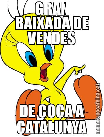 GRAN BAIXADA DE VENDES DE COCA A CATALUNYA
