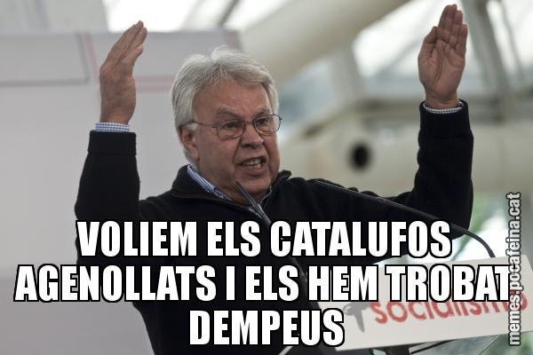 VOLIEM ELS CATALUFOS AGENOLLATS I ELS HEM TROBAT DEMPEUS