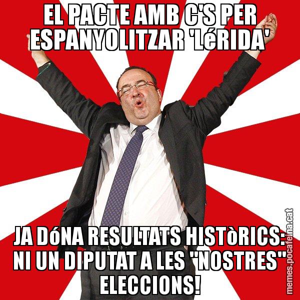 EL PACTE AMB C'S PER ESPANYOLITZAR 'LéRIDA' JA DóNA RESULTATS HISTòRICS: NI UN DIPUTAT A LES "NOSTRES" ELECCIONS! - Miquel Iceta - 27S