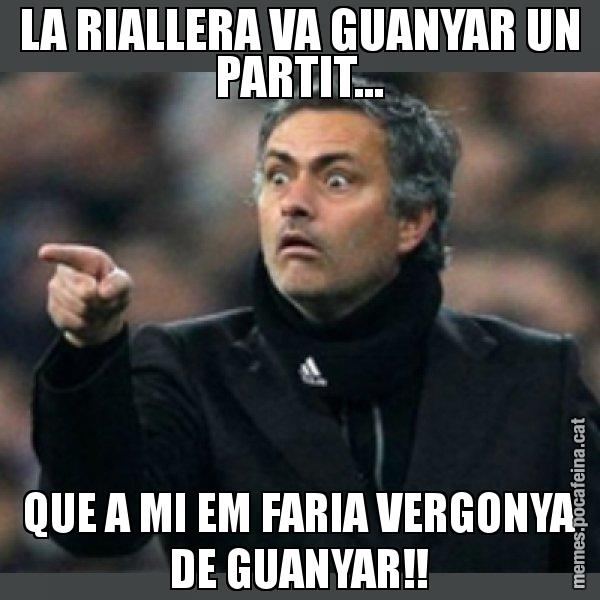 LA RIALLERA VA GUANYAR UN PARTIT... QUE A MI EM FARIA VERGONYA DE GUANYAR!! - Mourinho
