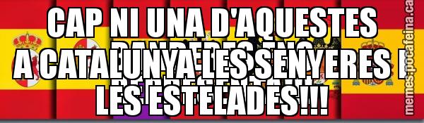 CAP NI UNA D'AQUESTES BANDERES ENS REPRESENTA!!! A CATALUNYA LES SENYERES I LES ESTELADES!!!