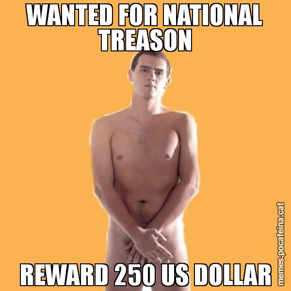 WANTED FOR NATIONAL TREASON REWARD 250 US DOLLAR - Albert Rivera