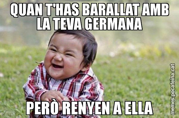 QUAN T'HAS BARALLAT AMB LA TEVA GERMANA PERÒ RENYEN A ELLA - El diabòlic nen asiàtic