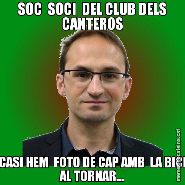 SOC  SOCI  DEL CLUB DELS CANTEROS CASI HEM  FOTO DE CAP AMB  LA BICI AL TORNAR... - Joan Herrera