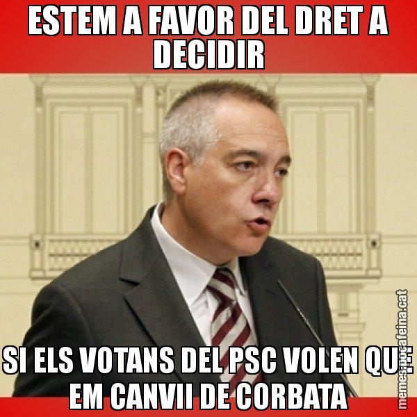 ESTEM A FAVOR DEL DRET A DECIDIR SI ELS VOTANS DEL PSC VOLEN QUE EM CANVII DE CORBATA - Pere Navarro