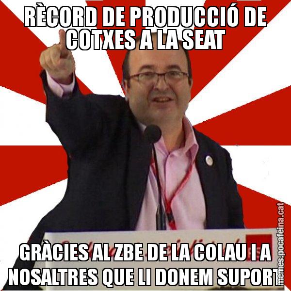 RÈCORD DE PRODUCCIÓ DE COTXES A LA SEAT GRÀCIES AL ZBE DE LA COLAU I A NOSALTRES QUE LI DONEM SUPORT - Miquel Iceta
