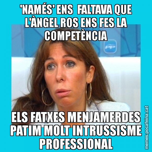 'NAMÉS' ENS  FALTAVA QUE L'ÀNGEL ROS ENS FES LA COMPETÈNCIA ELS FATXES MENJAMERDES PATIM MOLT INTRUSSISME PROFESSIONAL - Alícia Sánchez Camacho