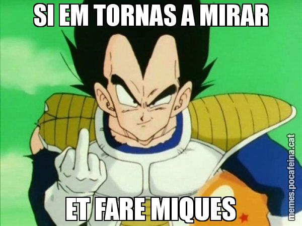 SI EM TORNAS A MIRAR ET FARE MIQUES - Vegeta
