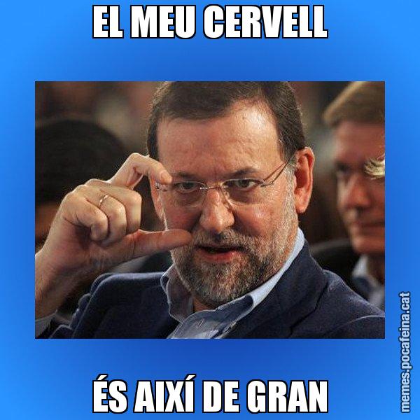EL MEU CERVELL ÉS AIXÍ DE GRAN - Rajoy titola
