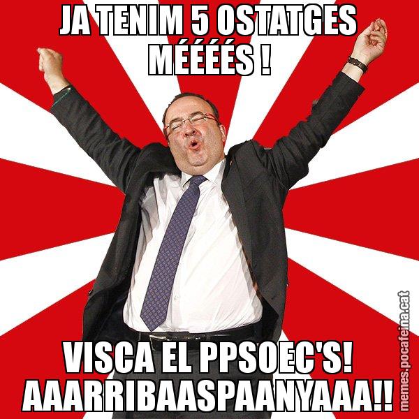 JA TENIM 5 OSTATGES MÉÉÉÉS ! VISCA EL PPSOEC'S! AAARRIBAASPAANYAAA!! - Miquel Iceta - 27S