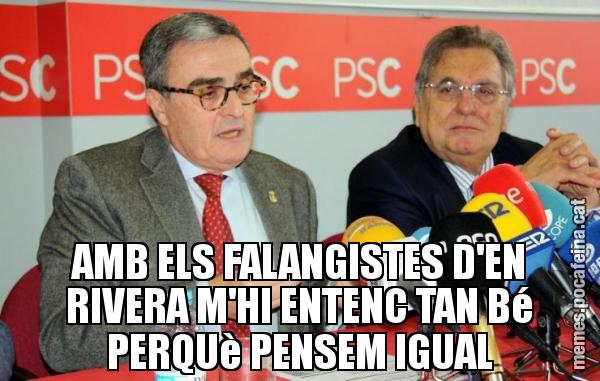 AMB ELS FALANGISTES D'EN RIVERA M'HI ENTENC TAN Bé PERQUè PENSEM IGUAL