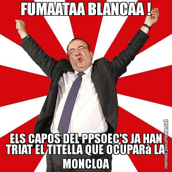 FUMAATAA BLANCAA ! ELS CAPOS DEL PPSOEC'S JA HAN TRIAT EL TITELLA QUE OCUPARà LA MONCLOA - Miquel Iceta - 27S