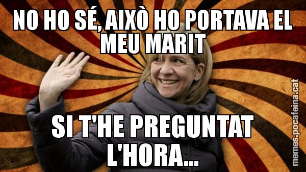 NO HO SÉ, AIXÒ HO PORTAVA EL MEU MARIT SI T'HE PREGUNTAT L'HORA...