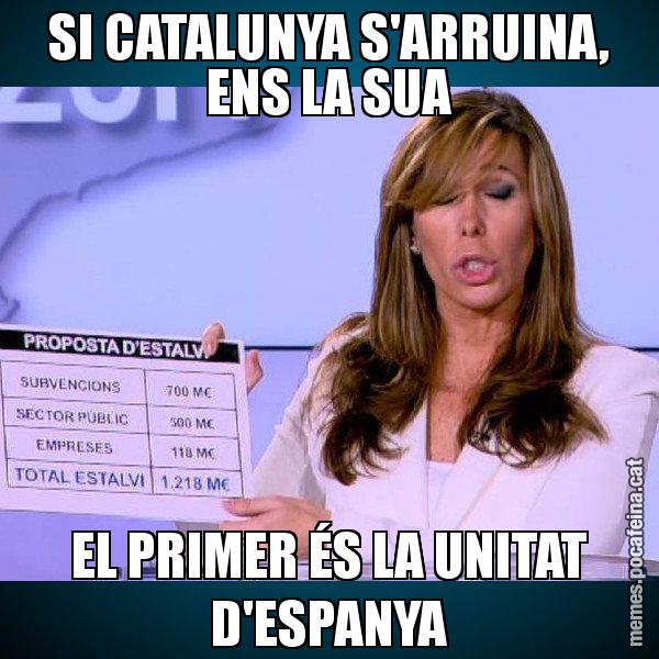 SI CATALUNYA S'ARRUINA, ENS LA SUA EL PRIMER ÉS LA UNITAT D'ESPANYA - Alícia Paper i Suma