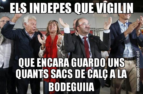 ELS INDEPES QUE VIGILIN QUE ENCARA GUARDO UNS QUANTS SACS DE CALÇ A LA BODEGUIIA