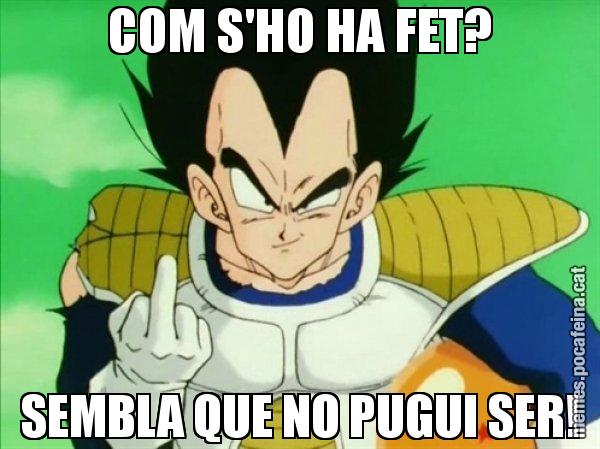 COM S'HO HA FET? SEMBLA QUE NO PUGUI SER! - Vegeta